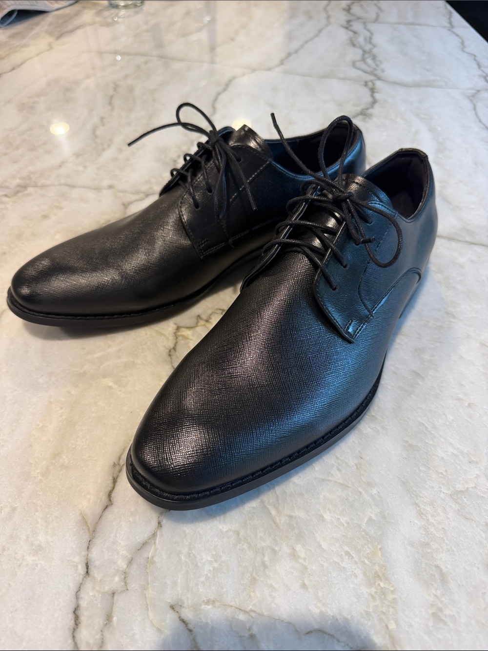 Men's Black Lace-Up Dress Shoes-9